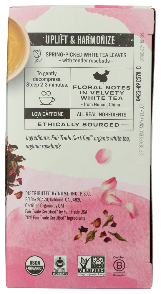 Numi Teas: Organic White Tea White Rose, 16 Bg