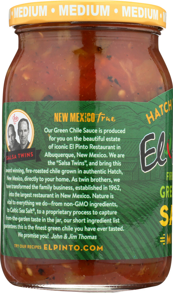 El Pinto: Sauce Green Chile Medium, 16 Oz