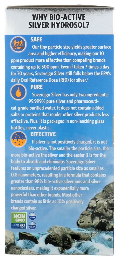 Sovereign Silver: Bio Active Silver Hydrosol Twist Top Economy Size, 32 Oz