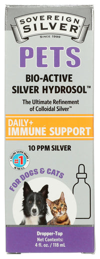 Sovereign Silver: Pets Bio Active Silver Hydrosol Dropper Top, 4 Oz