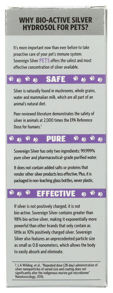 Sovereign Silver: Pets Bio Active Silver Hydrosol Dropper Top, 4 Oz