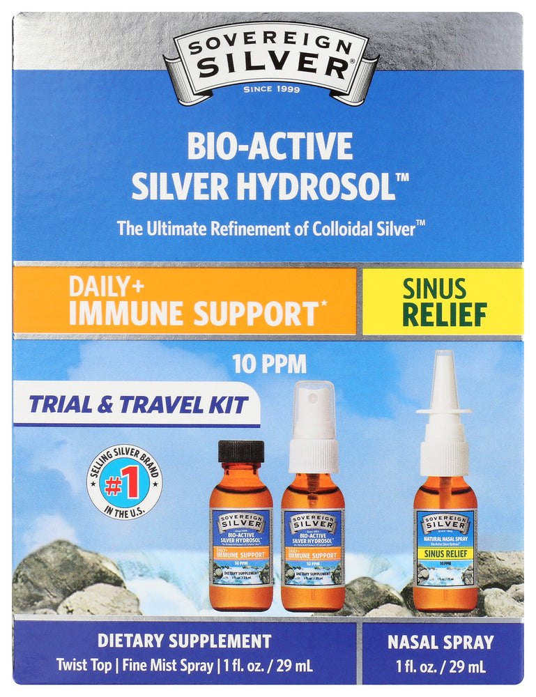 Sovereign Silver: Bio-Active Silver Hydrosol Trial & Travel Kit, 1 Oz