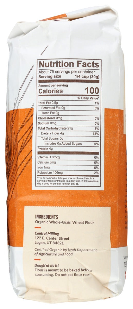 Central Milling: Flour Hi Prtn Whole Wheat Org, 5 Lb