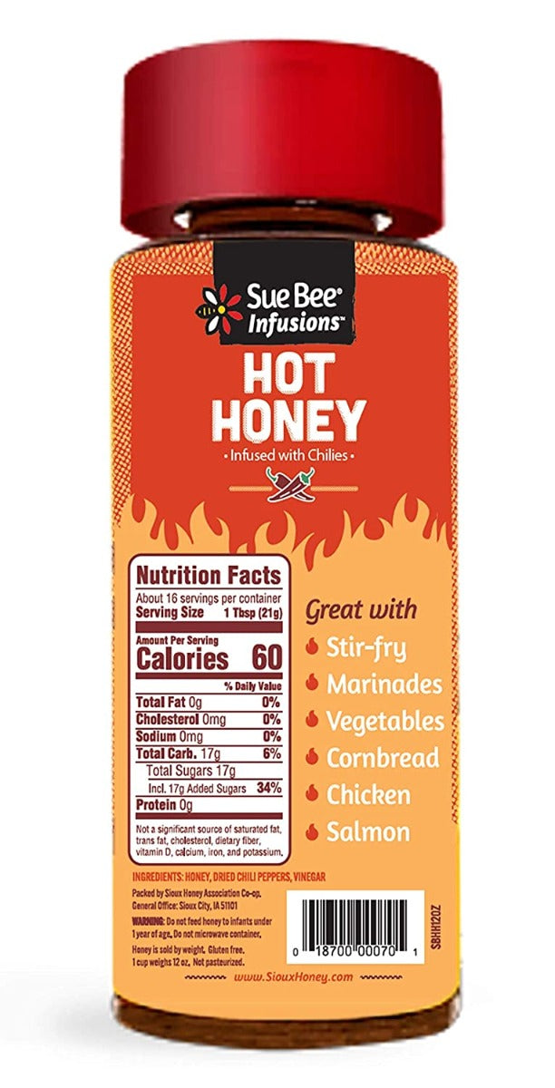 Sioux Honey: Honey Hot Sue Bee Infus, 12 Oz