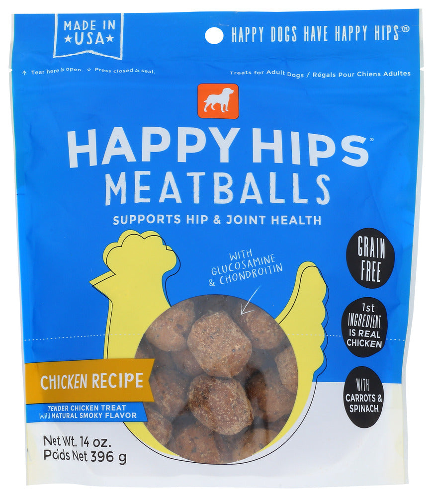 Happy Hips: Chicken Meatballs Dog Treat, 14 Oz