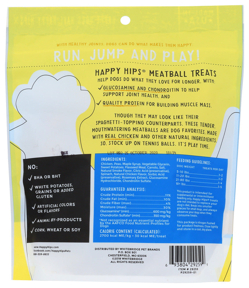 Happy Hips: Chicken Meatballs Dog Treat, 14 Oz