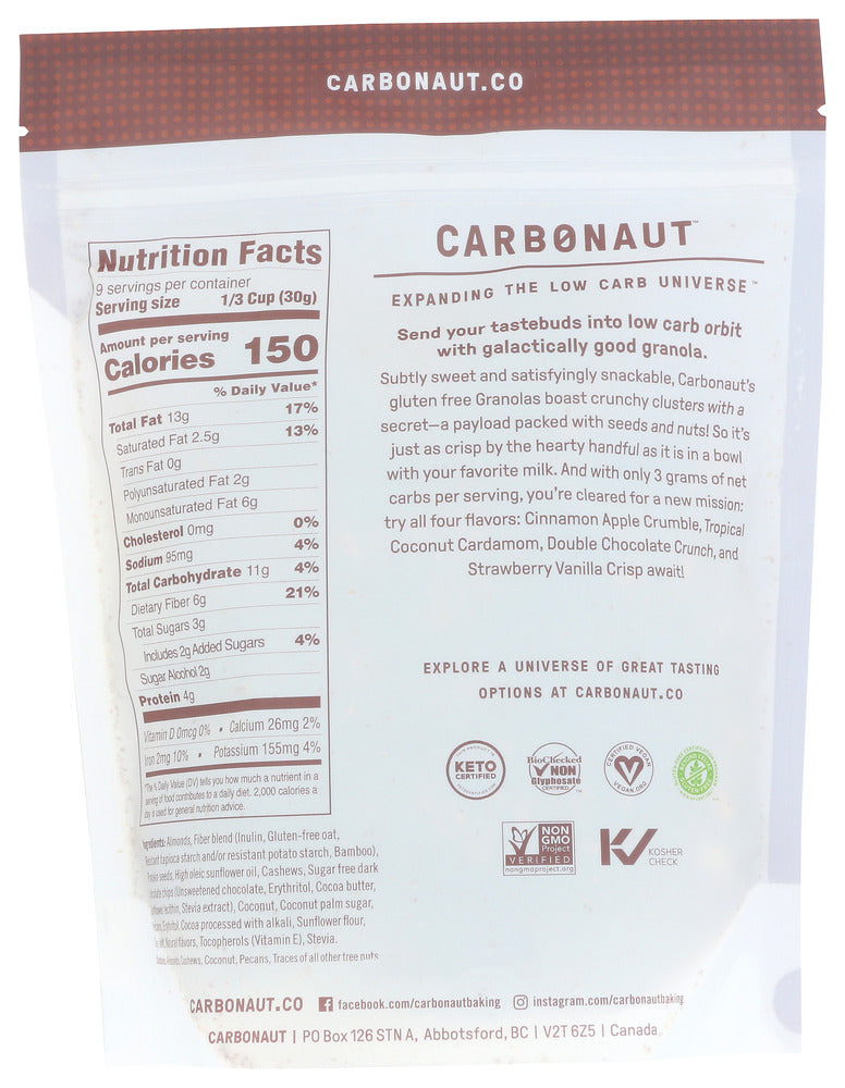 Carbonaut: Crunch Granola Double Chocolate, 10 Oz