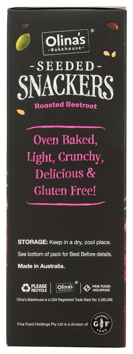 Olinas Bakehouse: Crackers Seed Roasted Beetroot, 4.9 Oz