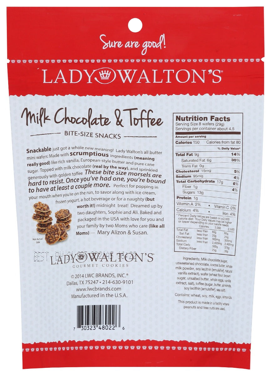 Lady Walton: Wafer Milk Chocolate Toff, 4.5 Oz