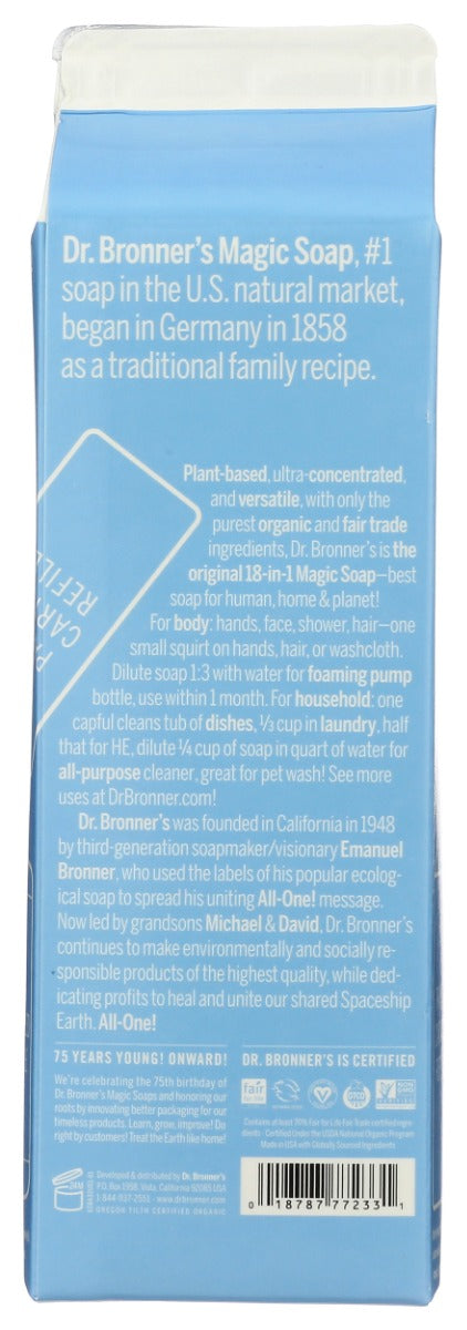 Dr. Bronner's: Soap Refill Baby Unscent, 32 Fo