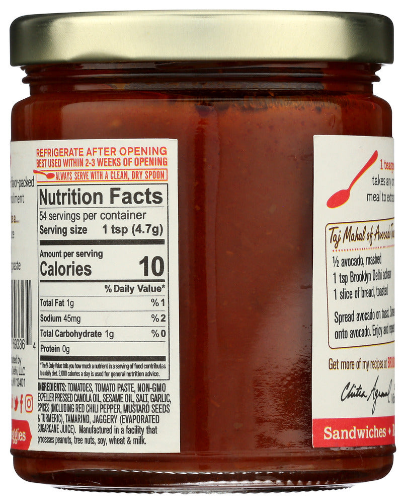 Brooklyn Delhi: Tomato Achaar Chili Sauce, 9 Oz