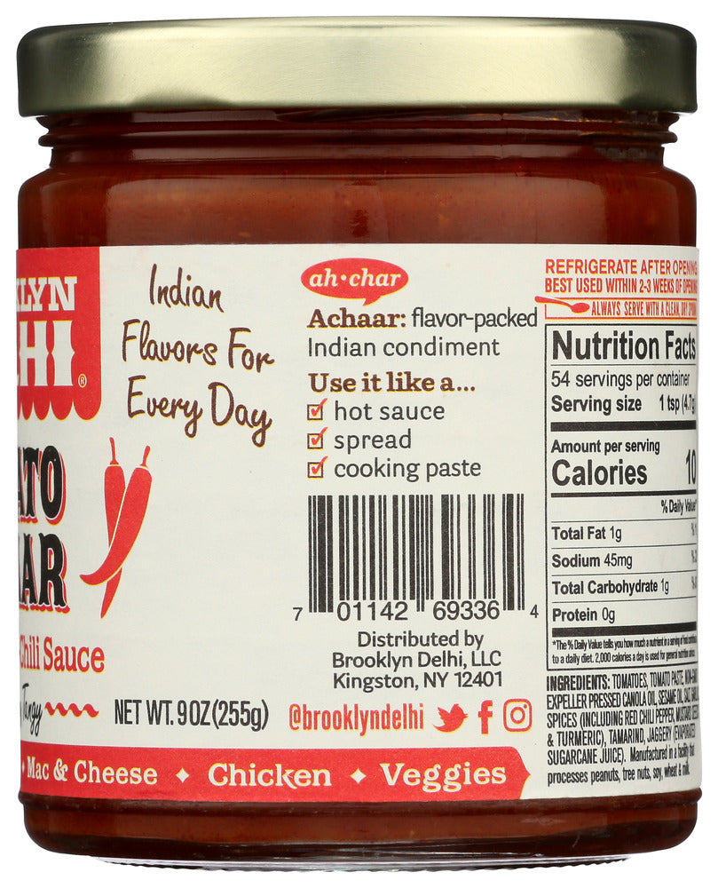 Brooklyn Delhi: Tomato Achaar Chili Sauce, 9 Oz