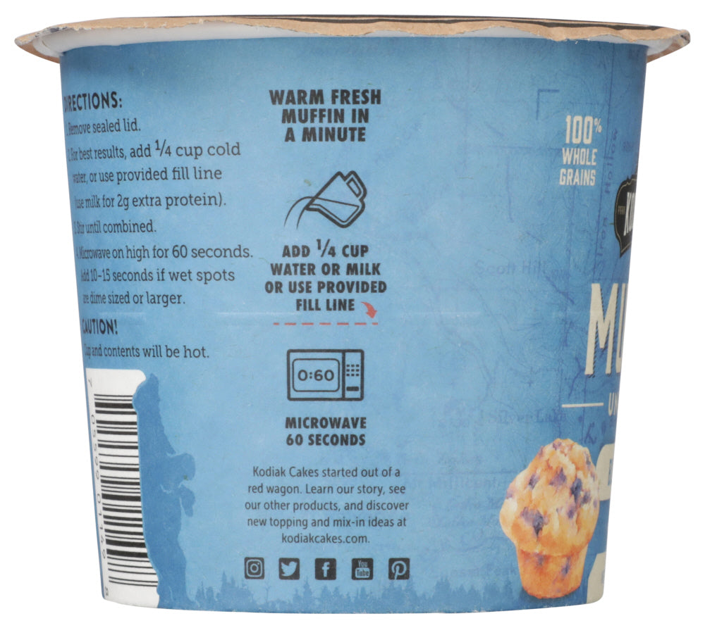 Kodiak: Muffin Cup Blueberry, 2.29 Oz