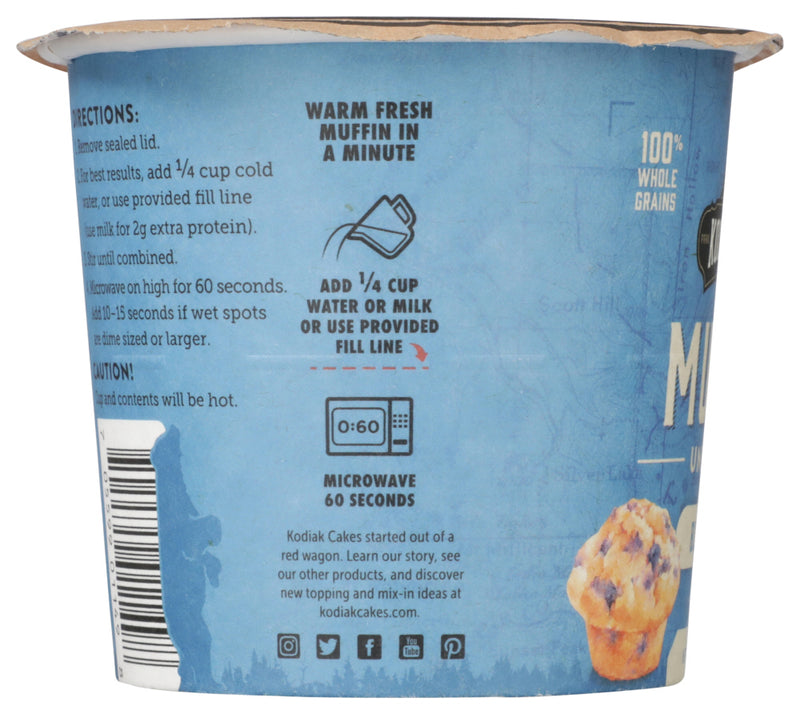 Kodiak: Muffin Cup Blueberry, 2.29 Oz