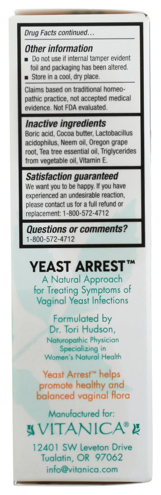 Vitanica: Yeast Suppositories, 14 Pc