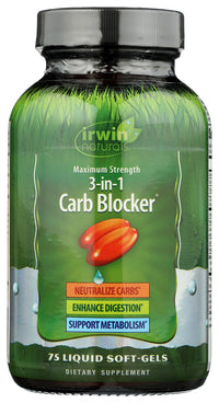 Irwin Naturals: 3 In 1 Carb Blocker Maximum Strength, 75 Sg