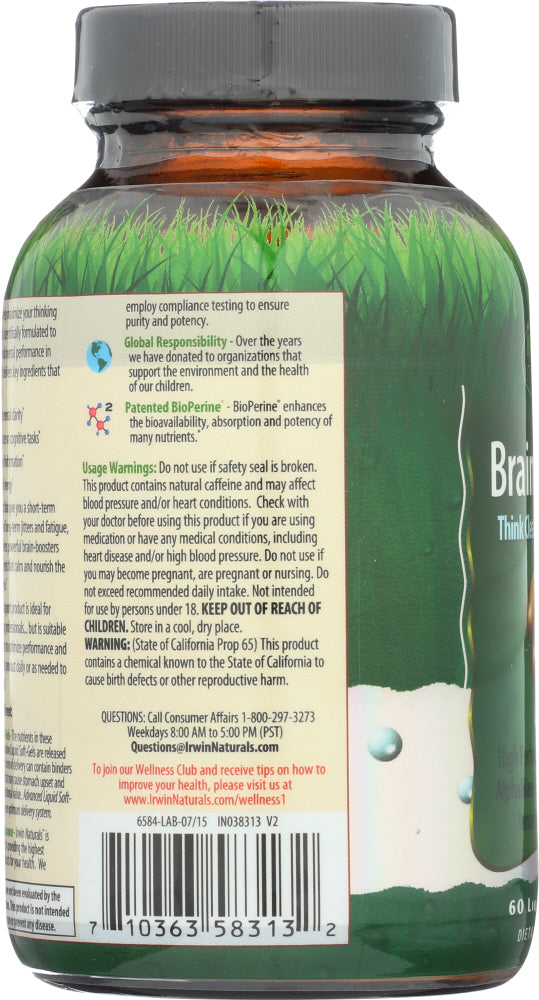 Irwin Naturals: Brain Awake, 60 Sg