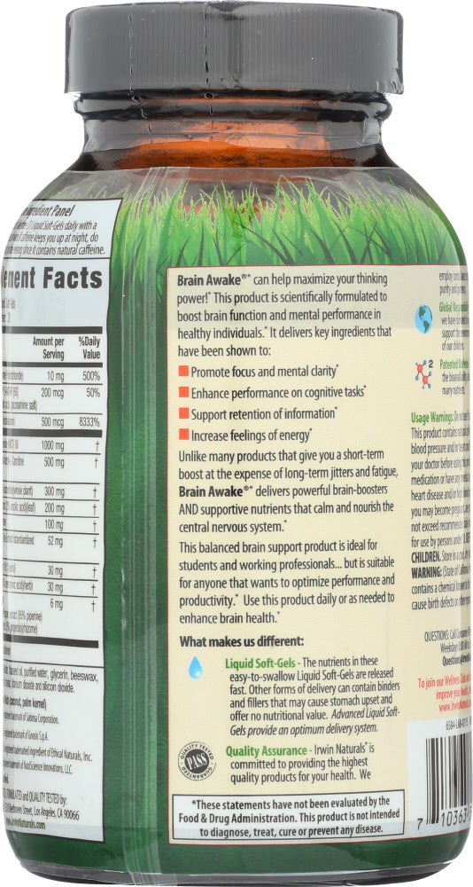 Irwin Naturals: Brain Awake, 60 Sg