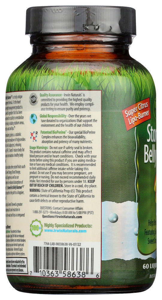 Irwin Naturals: Stored Fat Belly Burner, 60 Sg