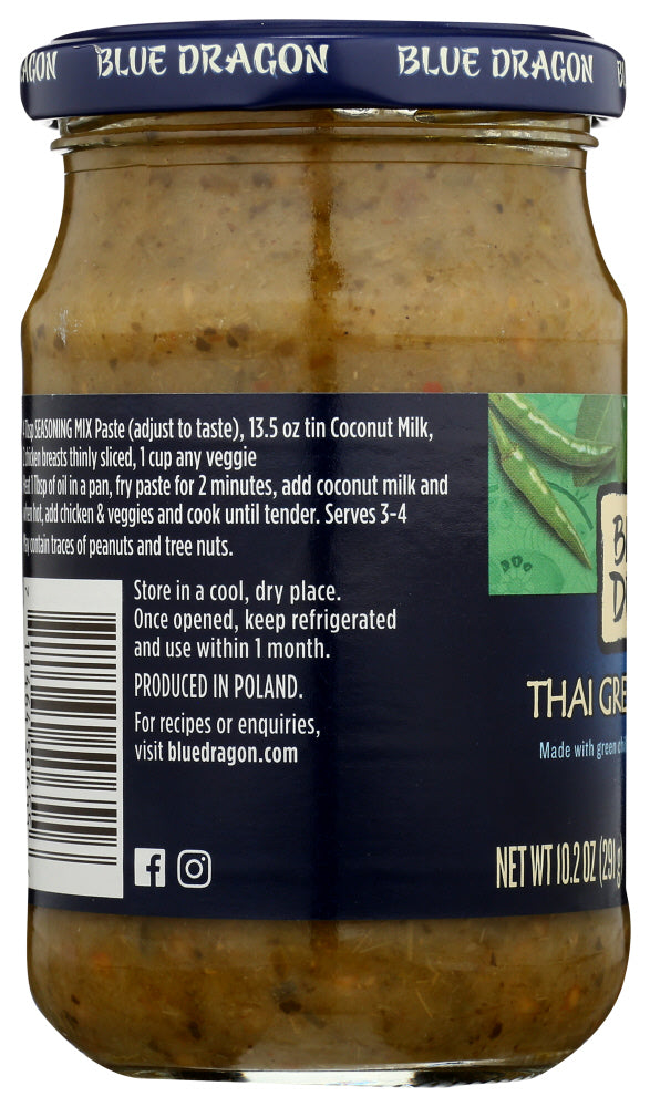 Blue Dragon: Curry Green Paste, 10.2 Oz