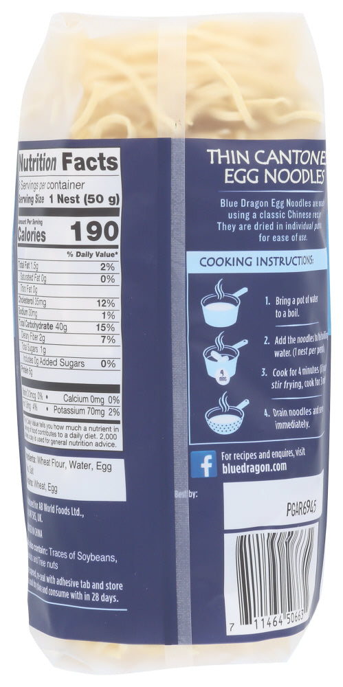 Blue Dragon: Thin Cantonese Egg Noodles, 10.5 Oz