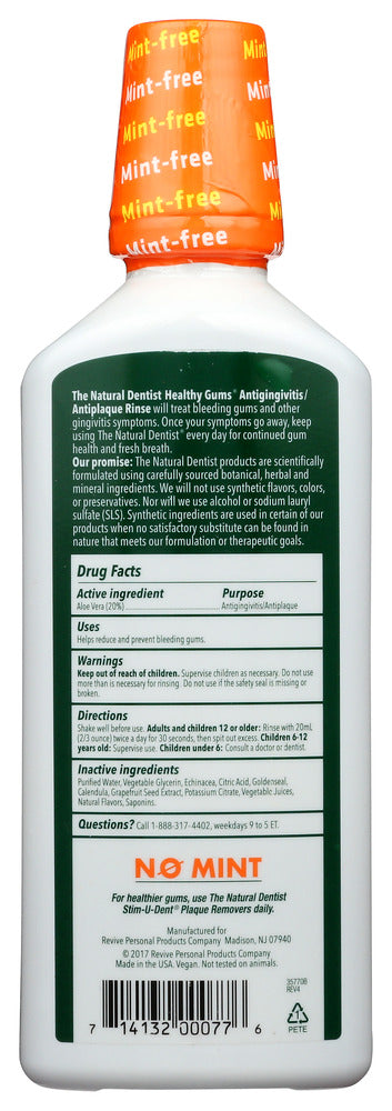 Natural Dentist: Mouthrinse Orange Zest, 16 Oz