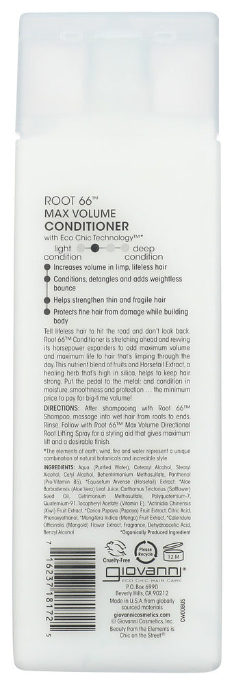 Giovanni: Root 66 Max Volume Conditioner, 8.5 Oz