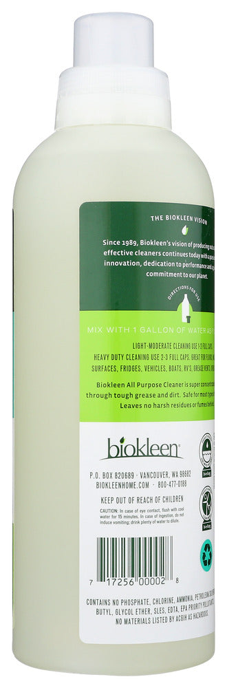 Bio Kleen: Concentrated All Purpose Cleaner And Degreaser, 32 Oz