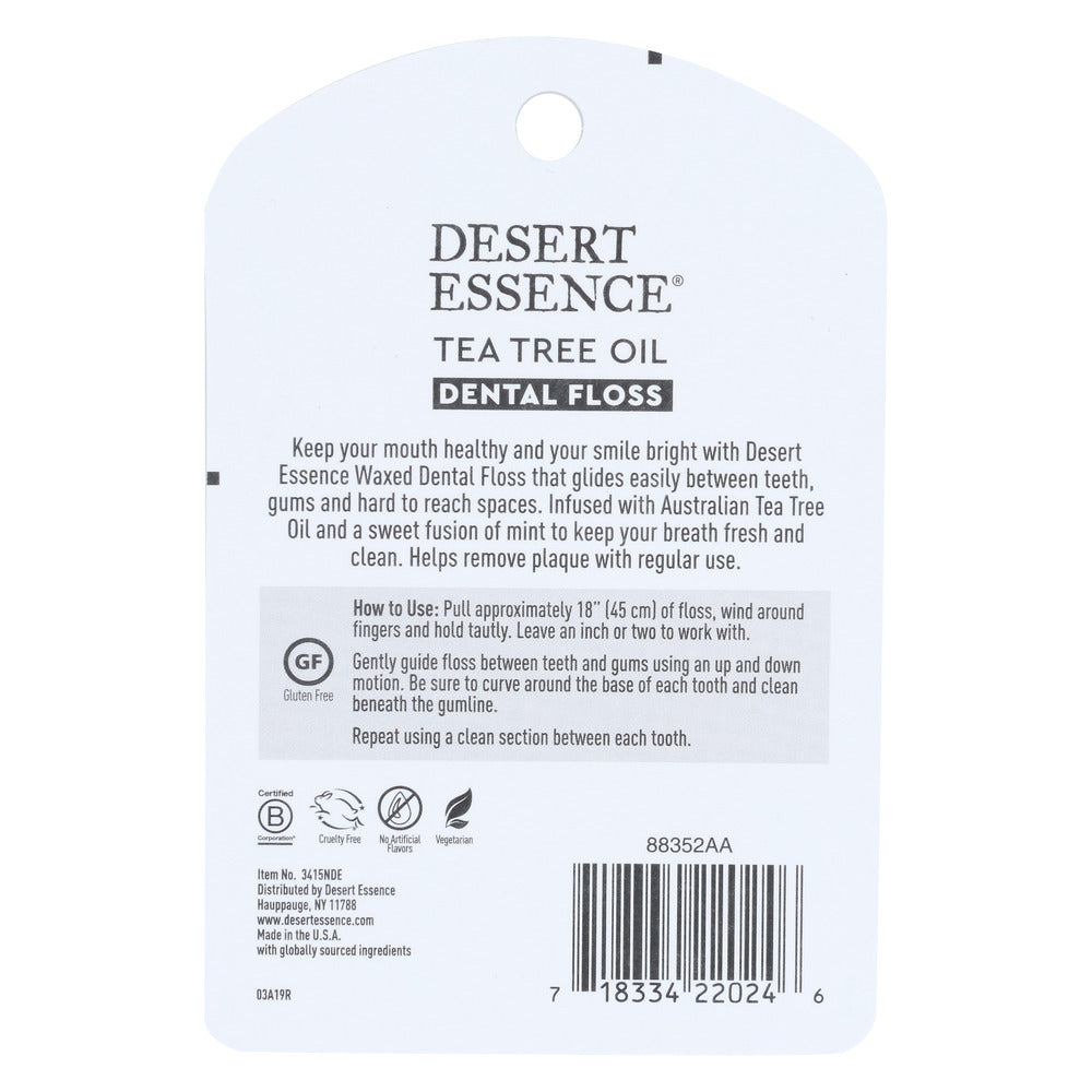 Desert Essence: Dental Floss Tea Tree Oil, 50 Yards