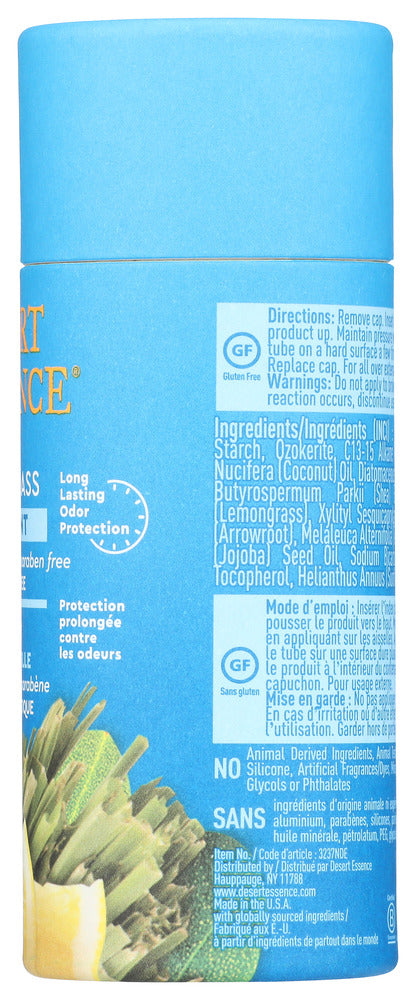 Desert Essence: Lemongrass Deodorant, 2.25 Oz