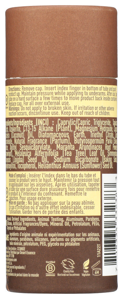 Desert Essence: Coconut Deodorant, 2.25 Oz