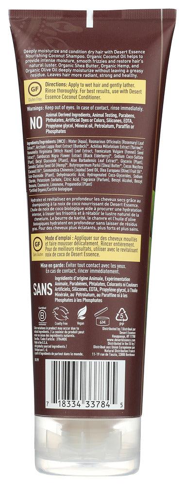 Desert Essence: Shampoo Coconut, 8 Oz