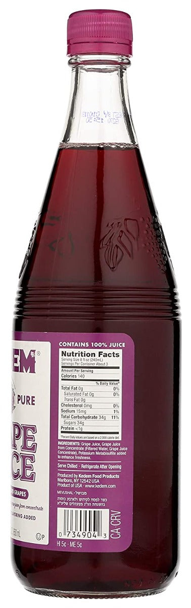 Kedem: Juice Concord Lite Grape, 22 Oz