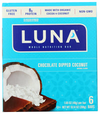 Luna: Chocolate Dipped Coconut Flavor Bar, 10.14 Oz