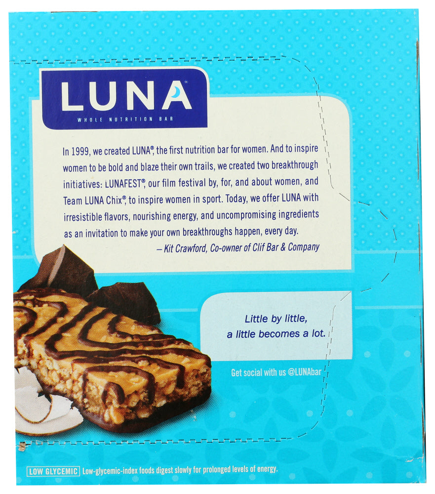 Luna: Chocolate Dipped Coconut Flavor Bar, 10.14 Oz