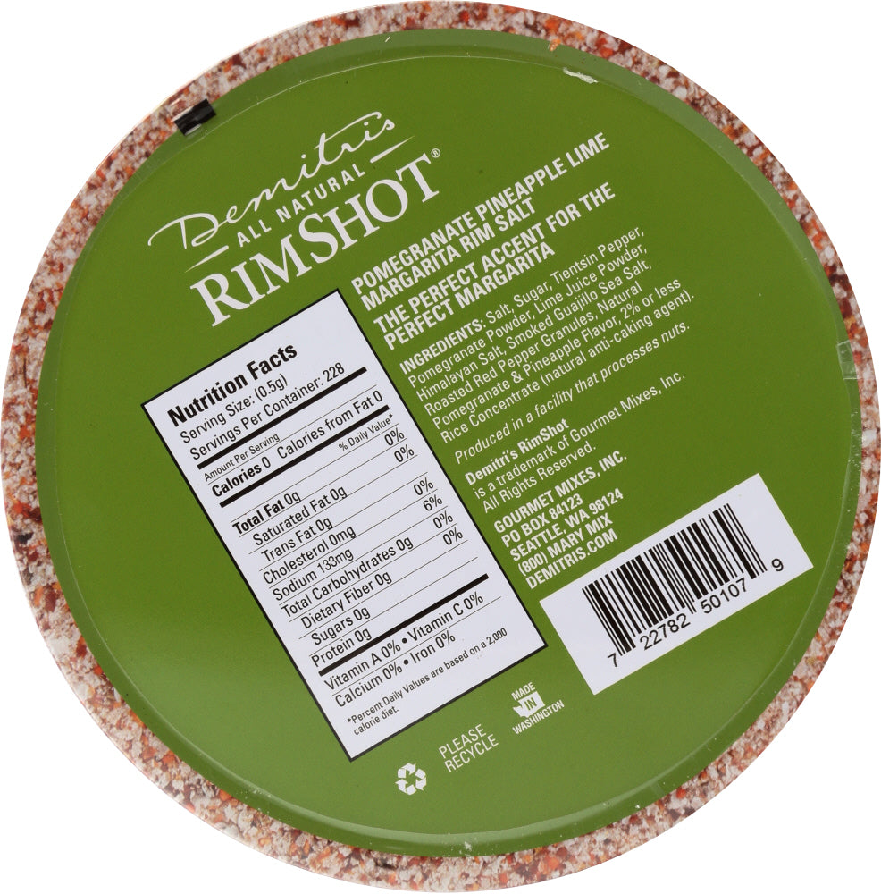 Demitris: Margarita Rimshot Tin Salt, 4 Oz