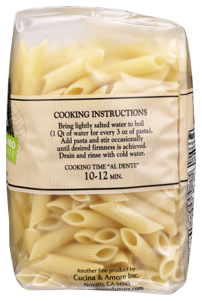 Cucina & Amore: Organic Bronze Cut Penne Rigate Pasta, 16 Oz