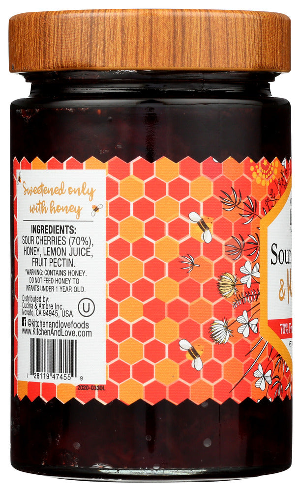 Kitchen And Love: Preserve Sour Chry Honey, 12.3 Oz