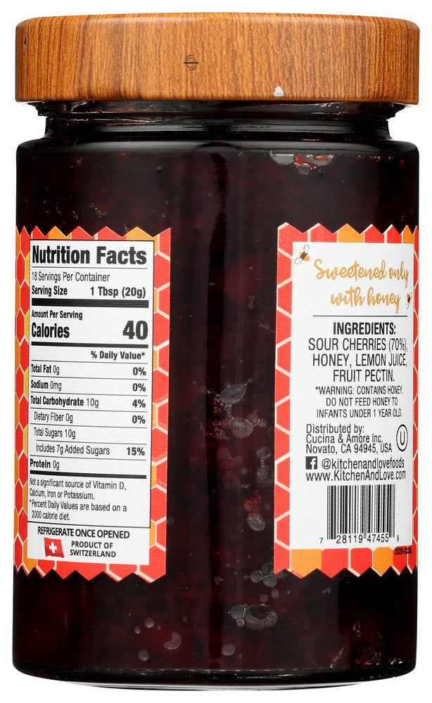 Kitchen And Love: Preserve Sour Chry Honey, 12.3 Oz