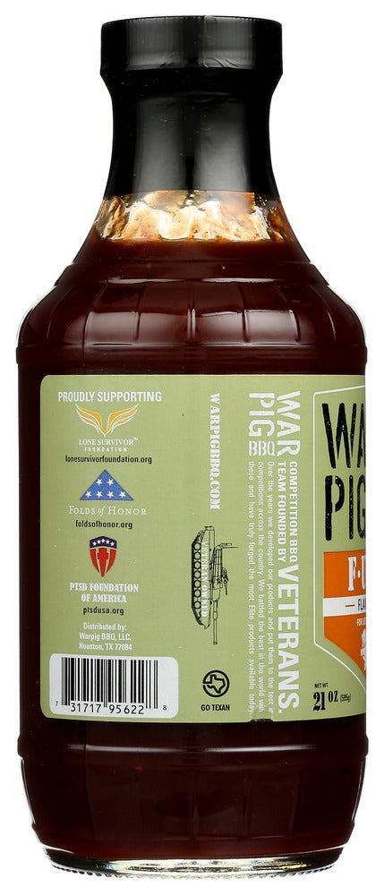 Warpig Bbq: Sweet Tangy & Spicy Flamethrower Bbq Sauce, 21 Oz