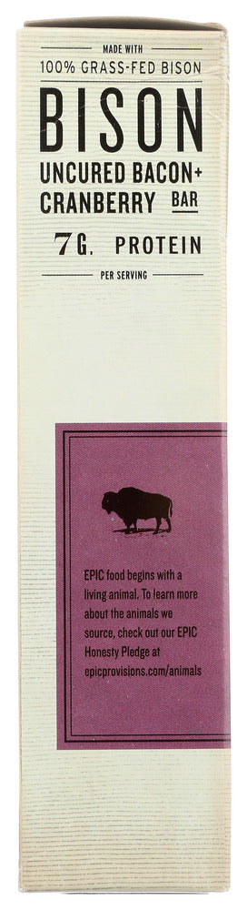 Epic: Bison Bacon Cranberry Bars 4Pk, 5.2 Oz