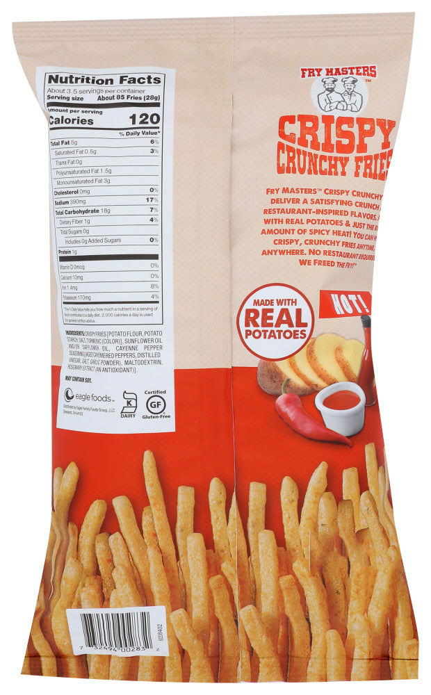 Fry Masters: Snack Fries Crispy Hot, 3.5 Oz