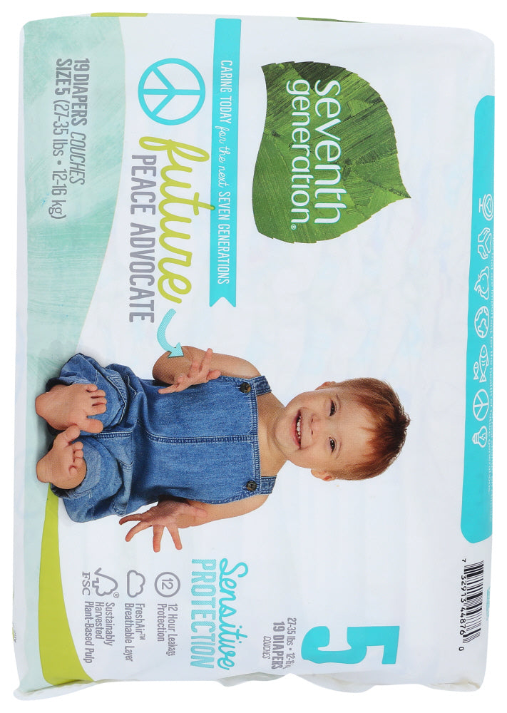 Seventh Generation: Diaper Small Stg 5, 19 Pc