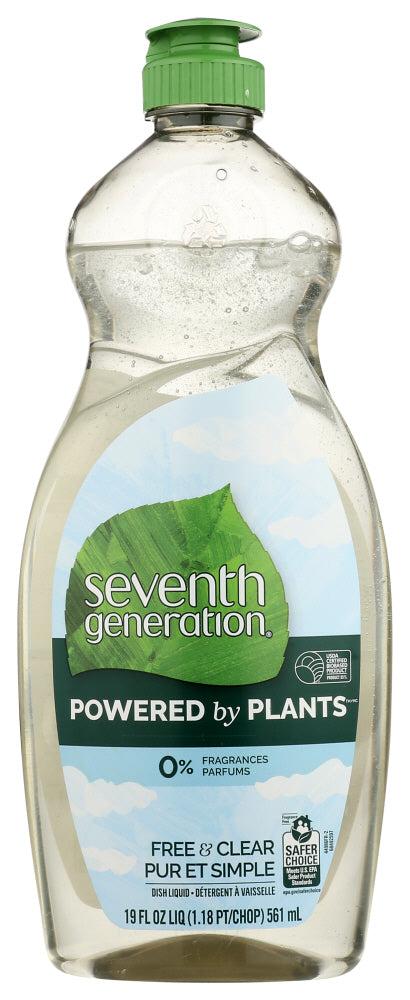 Seventh Generation: Dish Liquid Free And Clear, 19 Fo