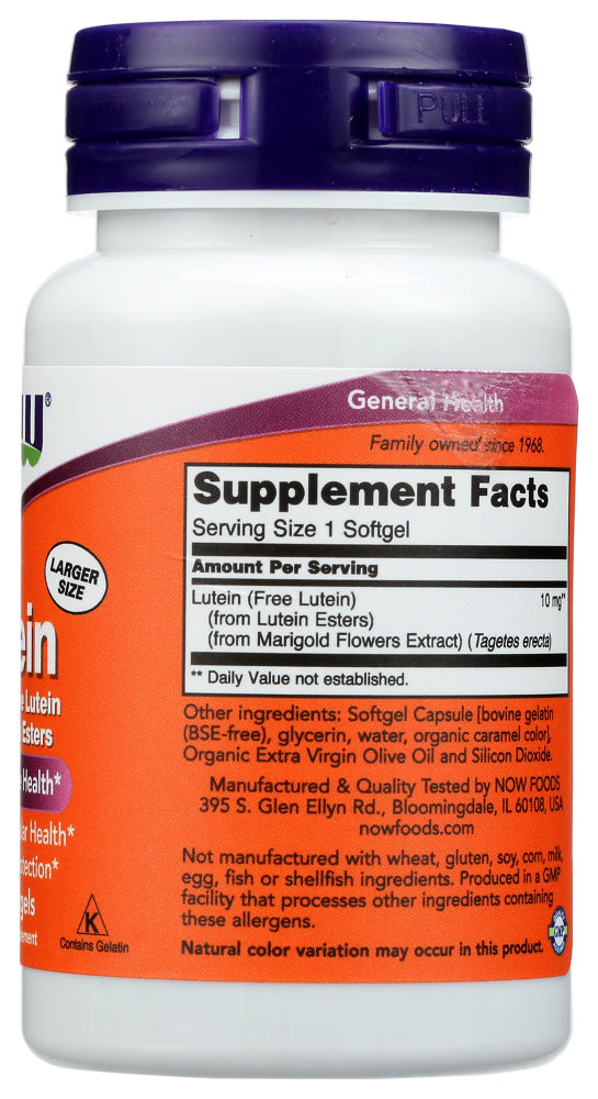 Now: Lutein 10Mg, 120 Sg