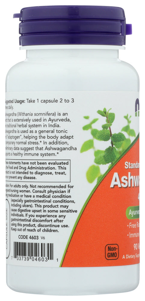 Now: Ashwagandha 450Mg, 90 Vc