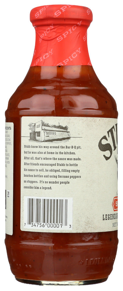 Stubbs: Sauce Bbq Spicy, 18 Oz