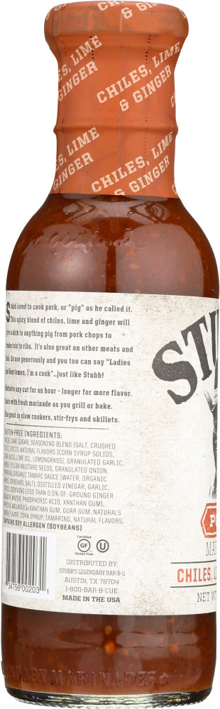 Stubbs: Chili Lime And Ginger Pork Marinade, 12 Oz