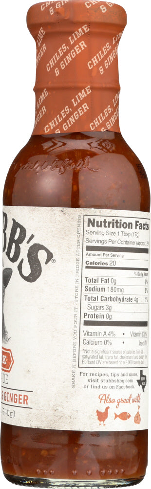 Stubbs: Chili Lime And Ginger Pork Marinade, 12 Oz