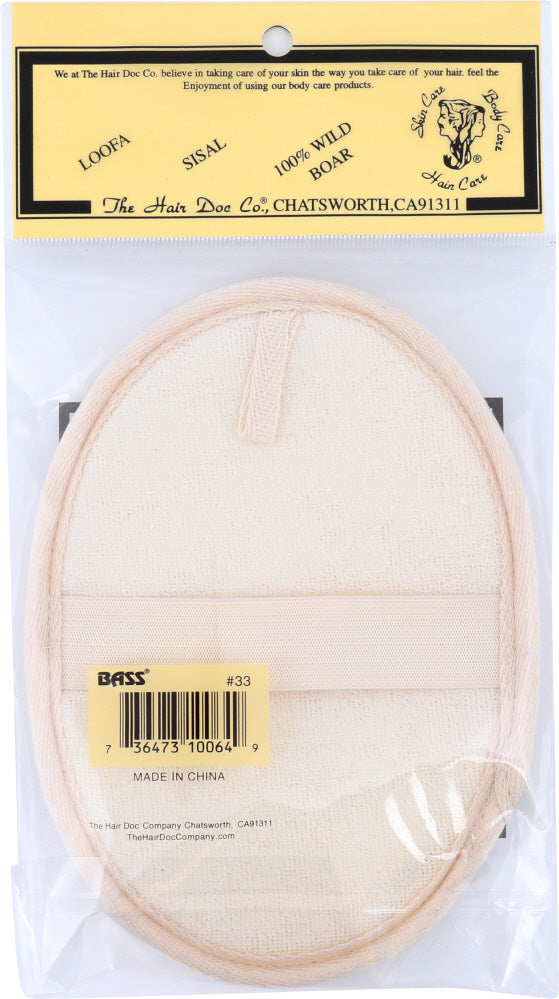 Bass Brushes: Loofa Bath Body Hand Pad, 1 Ea